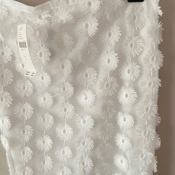 NWT By Anthropologie 3D Texture Sheer Slip Midi Skirt size Small - Picture 6 of 11